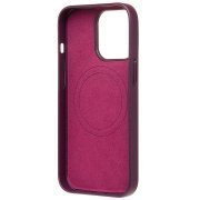 Чехол-накладка - SM002 экокожа SafeMag для Apple iPhone 13 Pro (красная) — 2