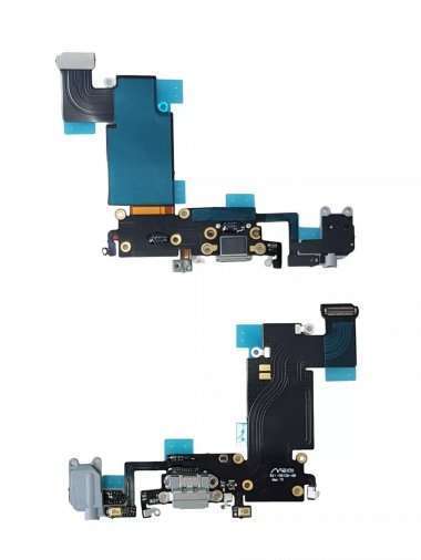 Шлейф для Apple iPhone 6S Plus на разъем зарядки/разъем гарнитуры/микрофон (серый) &mdash; 2