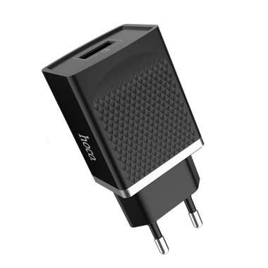 Сетевое зарядное устройство HOCO C42A 2.4A USB (черное) — 4