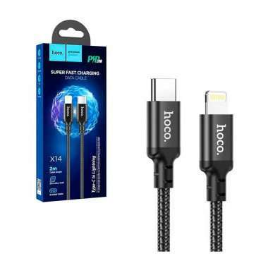 Кабель Hoco X14 (Type-C - Lightning) черный (2 метра) &mdash; 1