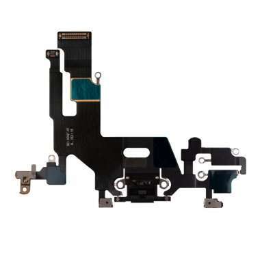 Шлейф для Apple iPhone 11 на разъем зарядки/микрофон (черный) Премиум — 2