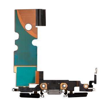 Шлейф для Apple iPhone 8 на разъем зарядки/микрофон (белый) Премиум — 2