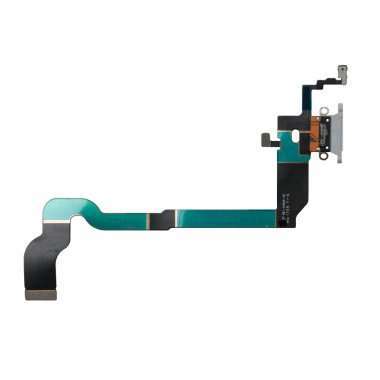 Шлейф для Apple iPhone X на разъем зарядки/микрофон (серый) Премиум &mdash; 2