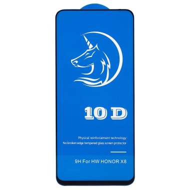 Защитное стекло для Huawei Honor X8 (полное покрытие) (черное) — 1