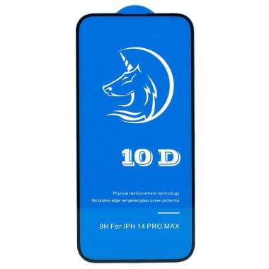 Защитное стекло для Apple iPhone 14 Pro Max (полное покрытие) (черное) &mdash; 1