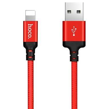 Кабель Hoco X14 (USB - lightning) 200см (черно-красный) — 1